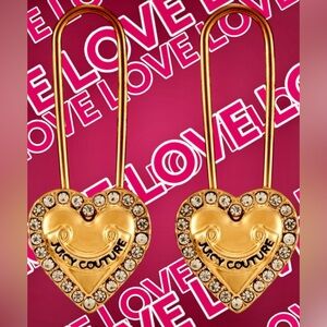 Juicy Couture NWT Heart Lock Earrings